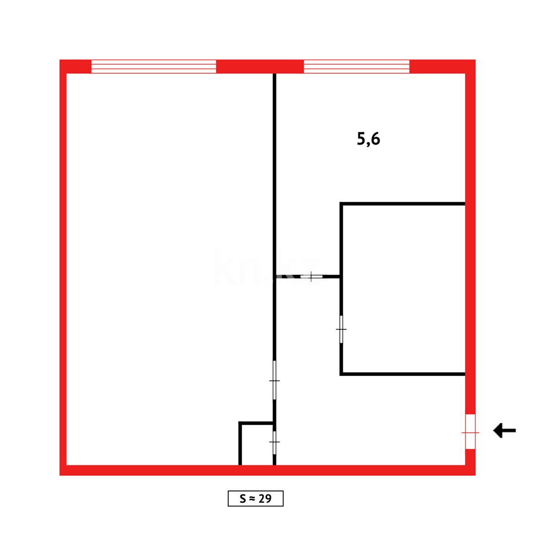 Продажа 1-комнатной квартиры, 30 м², ул. Зелинского - Продажа  однокомнатных квартир в Караганде фото 8 из 8