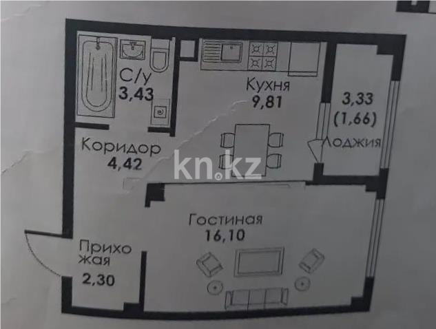 Продажа 1-комнатной квартиры, 37.7 м² в Астане - фото 4