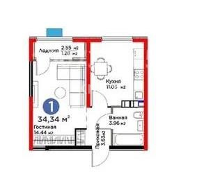 Продажа 1-комнатной квартиры, 35 м², ул. Момышулы, дом  11/14а в Алматы