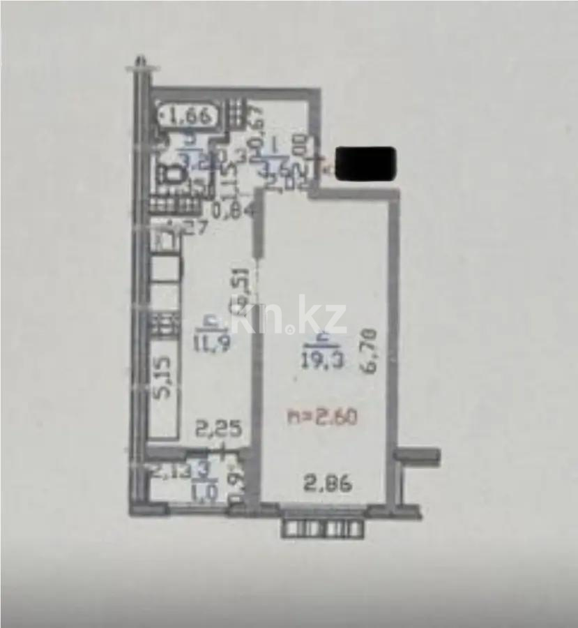 Продажа 1-комнатной квартиры, 39 м² - Продажа квартир в Наурызбайском р-не Алматы фото 1 из 1