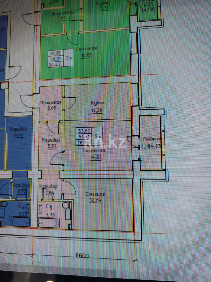 Продажа 2-комнатной квартиры, 53.5 м², ул. А-52, дом  10/1 - Продажа квартир в Астане без посредников фото 1 из 1