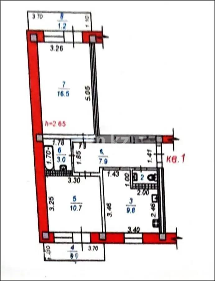 Продажа 2-комнатной квартиры, 51.7 м² - Продажа двухкомнатных квартир в Турксибском р-не Алматы - страница 2 фото 1 из 1