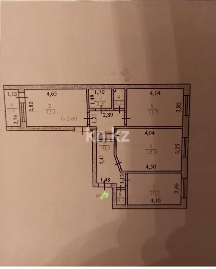 Продажа 3-комнатной квартиры, 67.11 м² в Астане