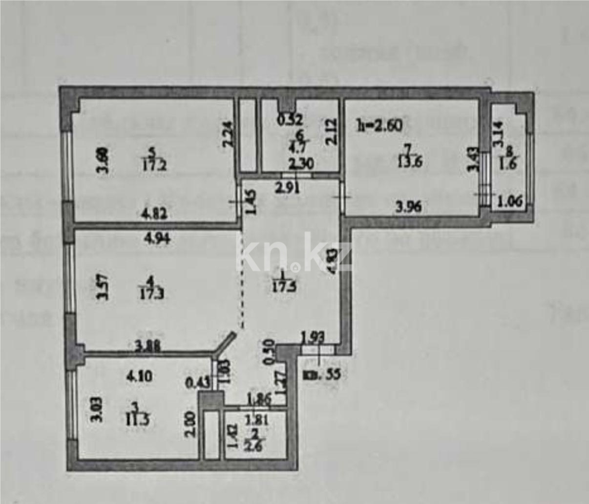 Продажа 3-комнатной квартиры, 86.6 м² в Астане - фото 12