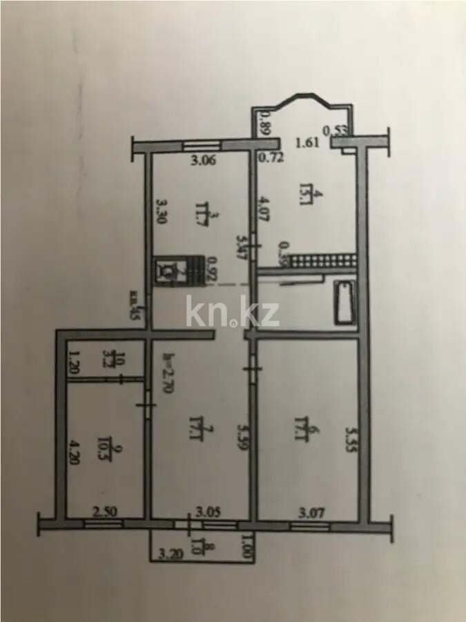 Продажа 4-комнатной квартиры, 85.9 м² - Продажа четырехкомнатных квартир от собственников в Алматы - страница 4 фото 6 из 6