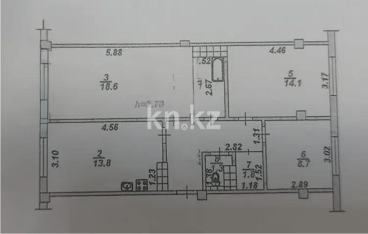 Продажа 3-комнатной квартиры, 70.7 м² - Продажа трехкомнатных квартир в Алматы фото 6 из 6