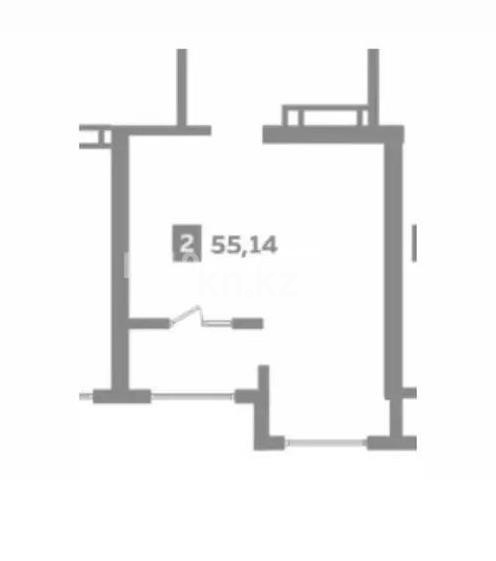 Продажа 2-комнатной квартиры, 55 м², ул. Омарова, дом  1 - Продажа квартир без посредников в Алматы фото 1 из 1