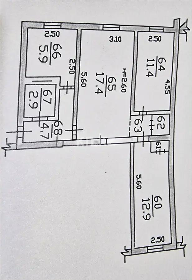 Продажа 3-комнатной квартиры, 58.6 м² в Алматы - фото 6