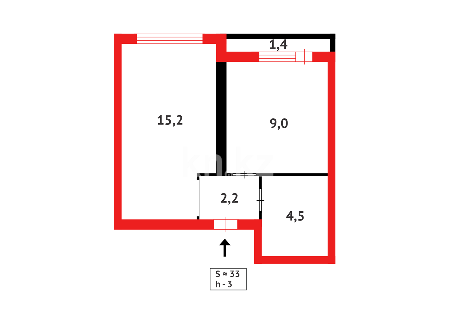 Продажа 2-комнатной квартиры, 33 м², ул. Нажимеденова - Продажа квартир в Казахстане фото 12 из 12