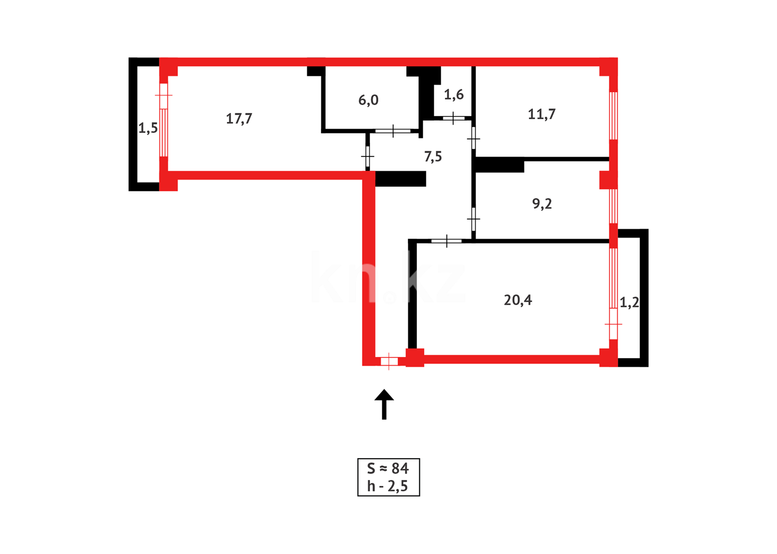 Продажа 3-комнатной квартиры, 83.5 м² - Продажа трехкомнатных квартир в Астане - страница 26 фото 17 из 17