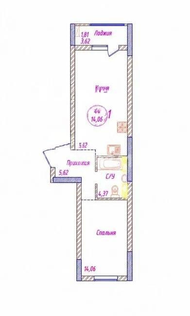 Продажа 2-комнатной квартиры, 44 м² в Астане - фото 2