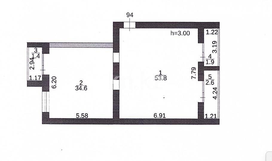 Продажа 3-комнатной квартиры, 94 м², 137 учетный квартал, дом  787 - Продажа  трехкомнатных квартир в Караганде с фото фото 13 из 13