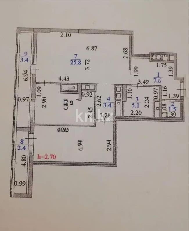 Продажа 2-комнатной квартиры, 76 м² - Продажа  двухкомнатных квартир в новостройках Астаны - страница 2 фото 6 из 6