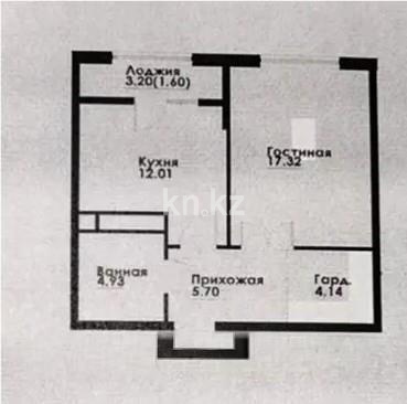 Продажа 2-комнатной квартиры, 46 м² в Алматы