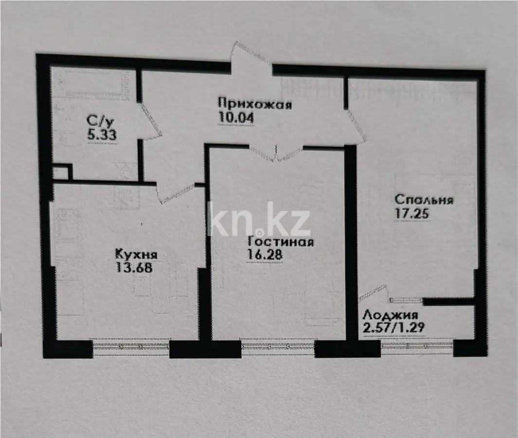 Продажа 3-комнатной квартиры, 64 м², ул. Толе би, дом  290/1 - Продажа  трехкомнатных квартир в новостройках Алматы без посредников фото 1 из 1