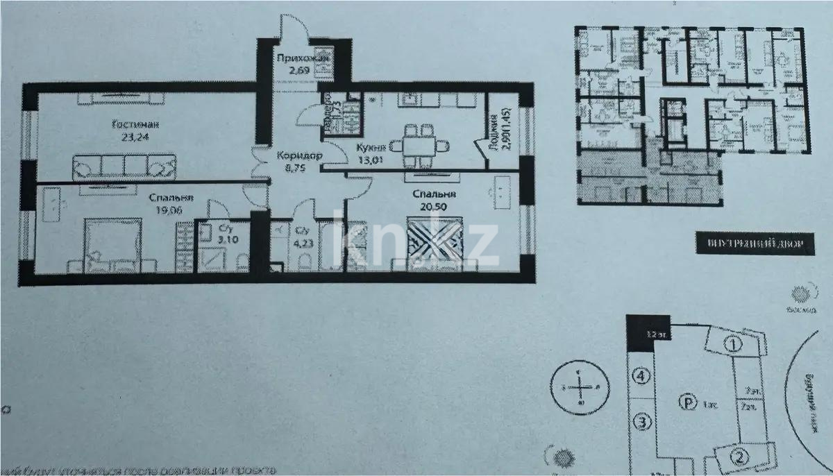 Продажа 3-комнатной квартиры, 97 м², ул. Жошы хана, дом  12/3 - Продажа  трехкомнатных квартир в Астане без посредников с фото фото 1 из 1