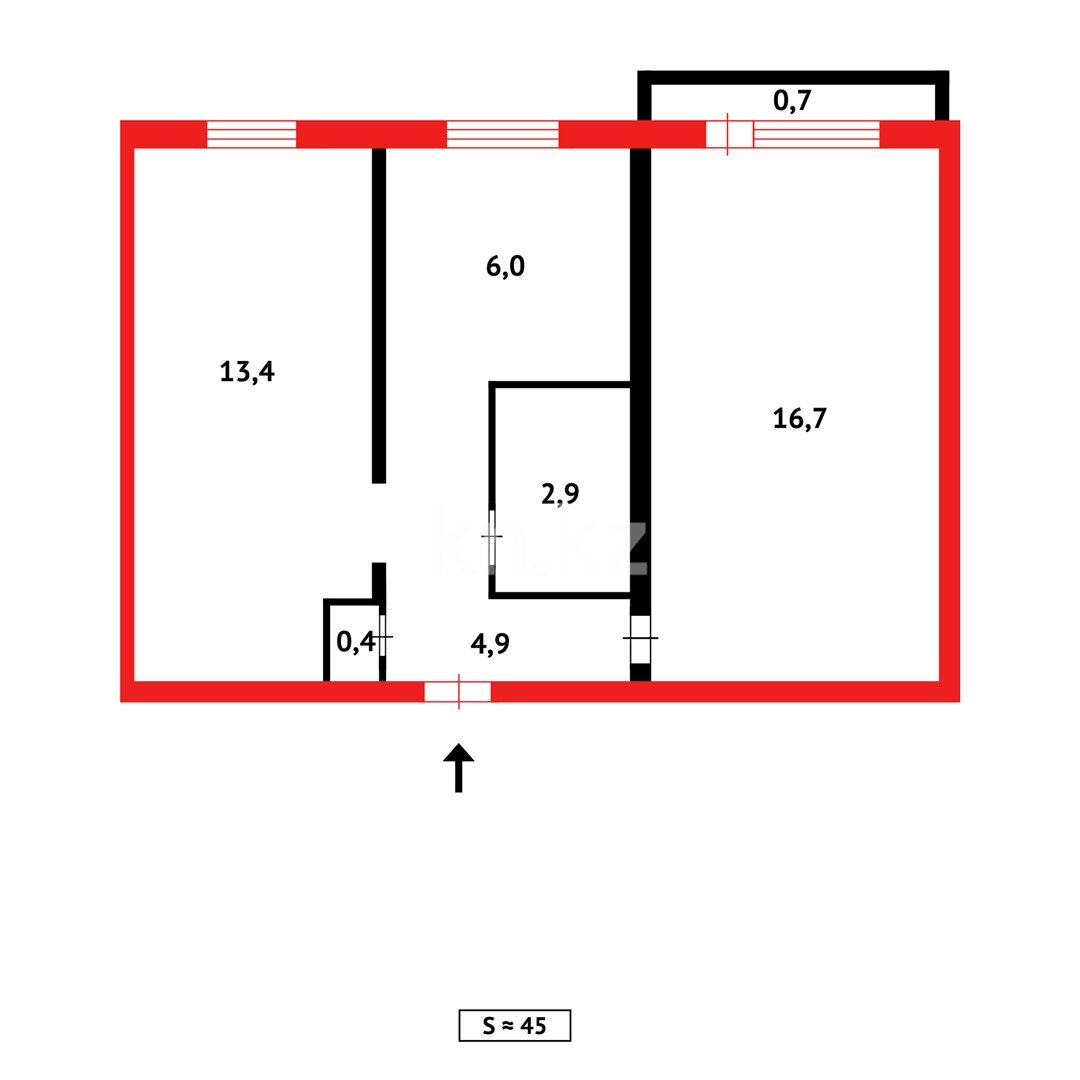 Продажа 2-комнатной квартиры, 43 м² в Абае - фото 6