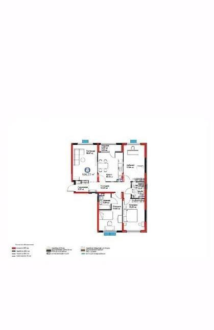 Продажа 4-комнатной квартиры, 106 м², мкр-н Гажайып, дом  5/3 - Продажа  четырехкомнатных квартир в новостройках Алматы без посредников с фото фото 1 из 1