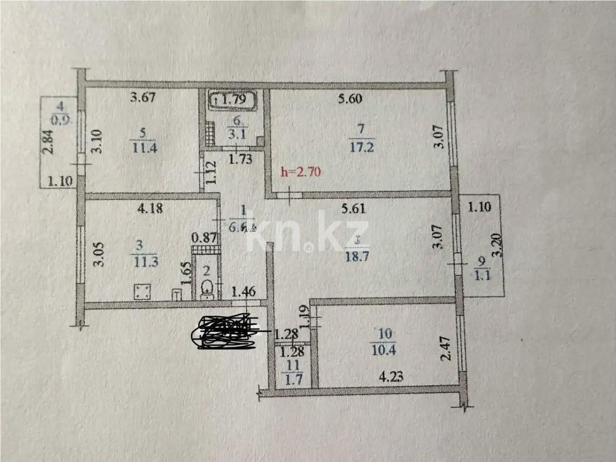 Продажа 4-комнатной квартиры, 83.3 м² в Алматы - фото 5