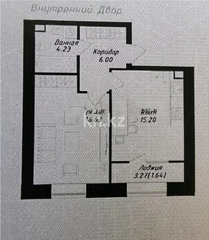 Продажа 1-комнатной квартиры, 43.7 м² в Астане