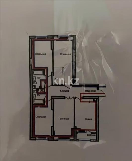 Продажа 4-комнатной квартиры, 113.7 м², ул. Толе би, дом  290/1 - Продажа квартир в Алматы фото 4 из 4