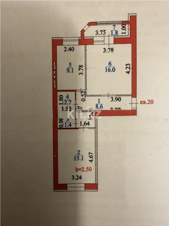 Продажа 2-комнатной квартиры, 55 м² в Астане - фото 7