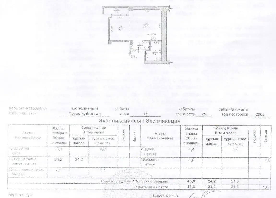 Продажа 1-комнатной квартиры, 46 м² - Продажа однокомнатных квартир от собственников в Алматы - страница 6 фото 1 из 1