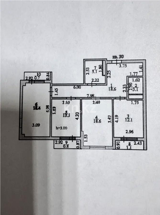 Продажа 3-комнатной квартиры, 91.8 м², ул. Бухар жырау, дом  32 в Астане - фото 3