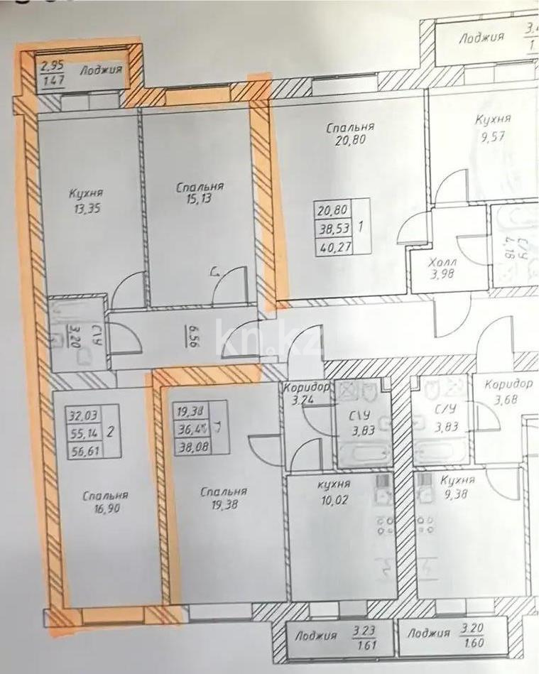 Продажа 2-комнатной квартиры, 56.61 м², ул. Тынышбайулы, дом  6 стр - Продажа  двухкомнатных квартир в новостройках Астаны фото 1 из 1