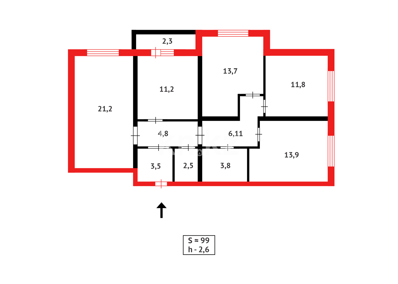 Продажа 4-комнатной квартиры, 99 м², пр. Туран в Астане - фото 16