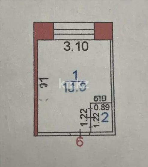 Продажа 1-комнатной квартиры, 12 м² - Продажа  однокомнатных квартир в Караганде - страница 3 фото 1 из 1