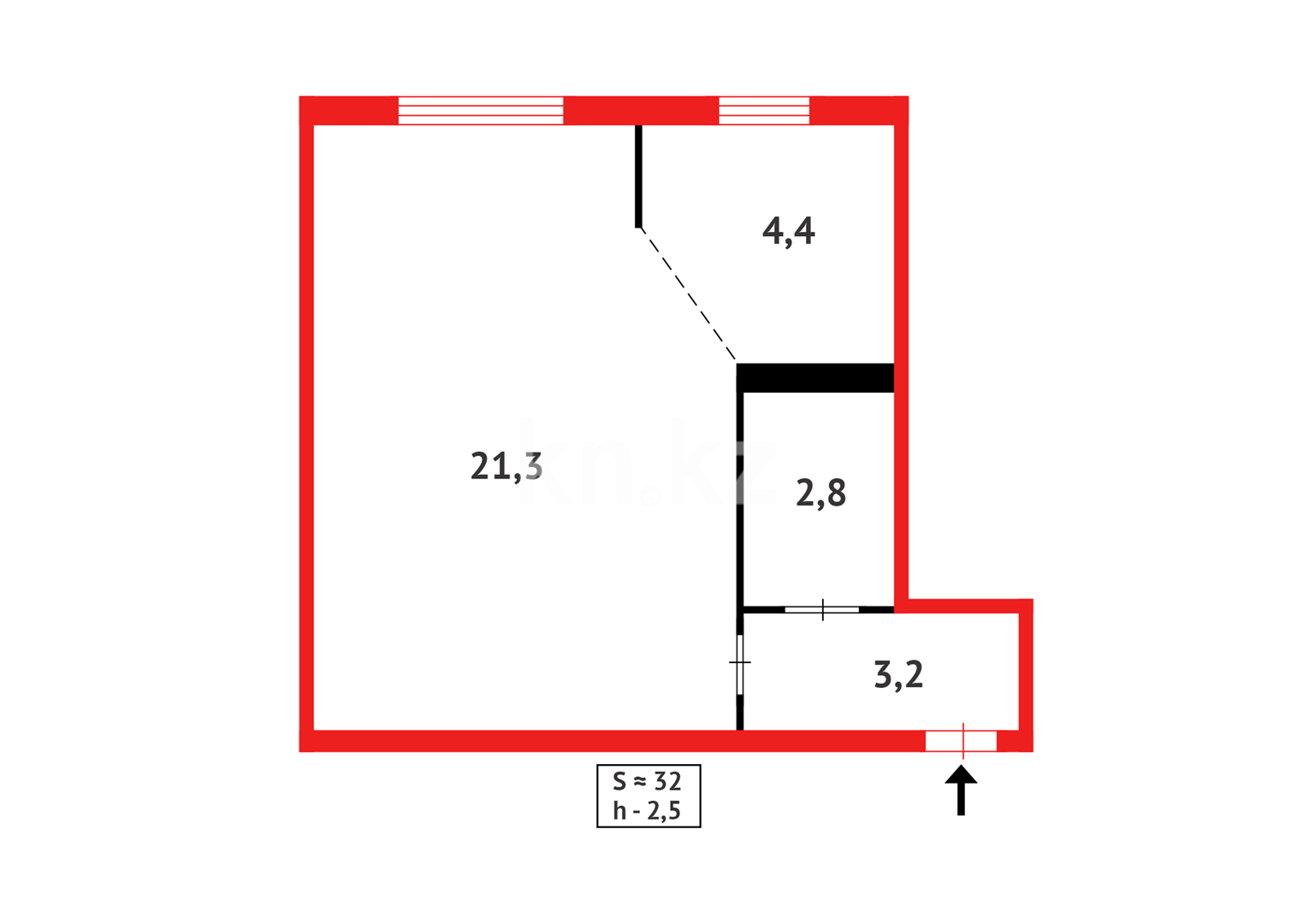 Продажа 1-комнатной квартиры, 31 м² - Недвижимость в Караганде - страница 26 фото 11 из 11