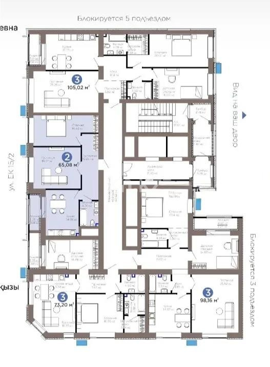 Продажа 2-комнатной квартиры, 65 м² в Астане