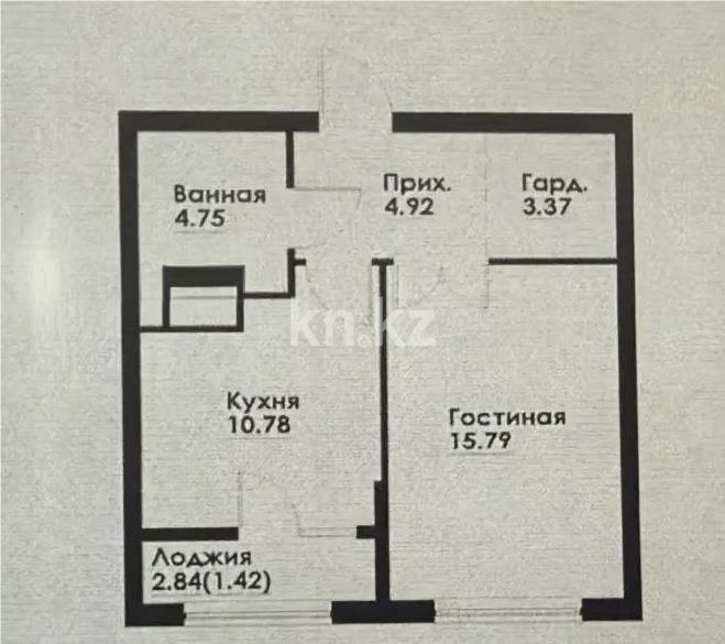 Продажа 1-комнатной квартиры, 42 м² в Алматы