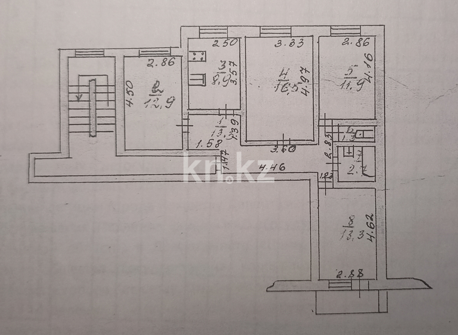 Продажа 4-комнатной квартиры, 83 м², ул. Тлеулина, дом  58 - Продажа квартир в Кокшетау фото 8 из 8