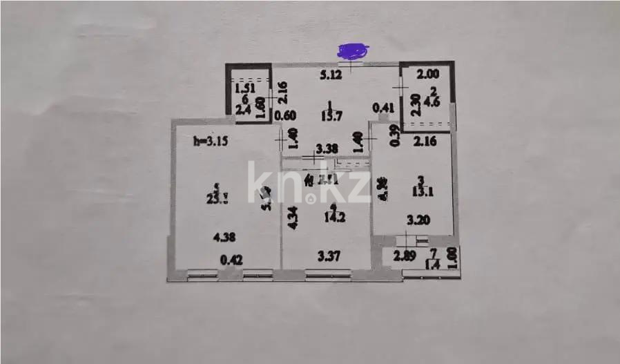 Продажа 2-комнатной квартиры, 77 м², пр. Мангилик Ел, дом  21 - Продажа квартир в Астане фото 1 из 1