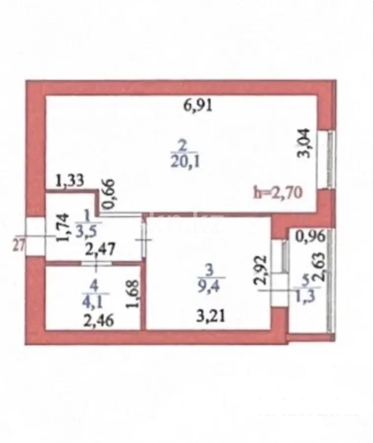 Продажа 1-комнатной квартиры, 38.4 м² - Продажа однокомнатных квартир в Астане - страница 2 фото 5 из 5
