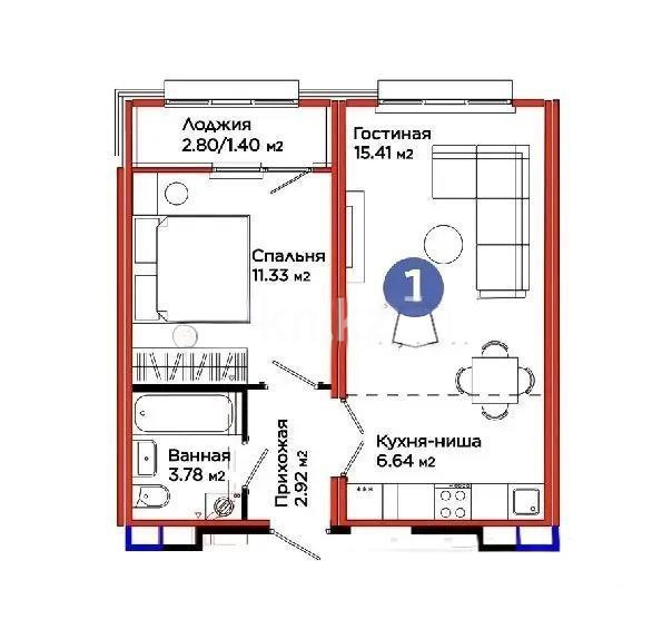 Продажа 2-комнатной квартиры, 42 м² - Продажа квартир в новостройках Астаны без посредников - страница 6 фото 5 из 5