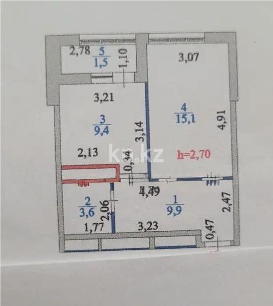 Продажа 1-комнатной квартиры, 39.5 м² - Продажа однокомнатных квартир в монолитно-каркасном доме в Астане фото 4 из 4