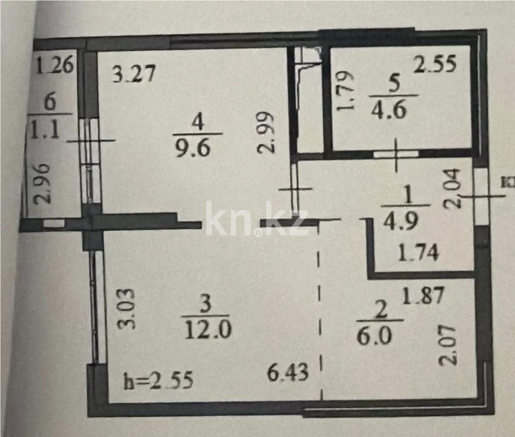 Продажа 2-комнатной квартиры, 38 м² - Продажа квартир в блочном доме в Казахстане фото 2 из 2