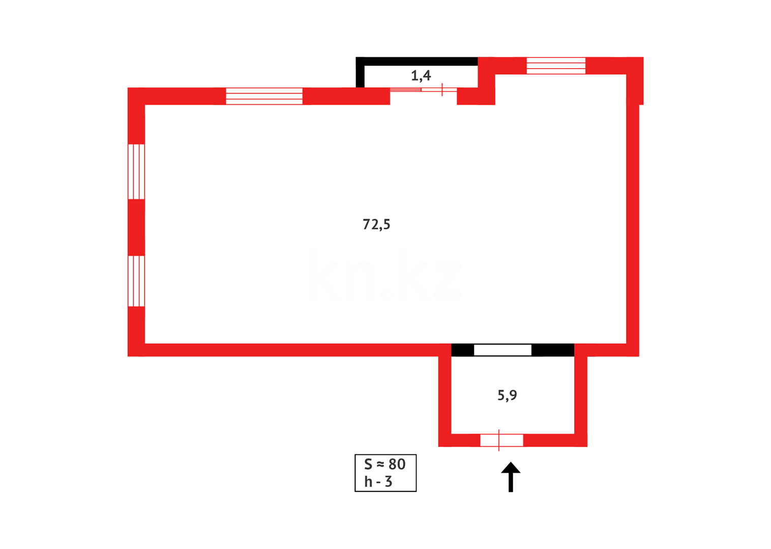 Продажа 3-комнатной квартиры, 78 м² - Продажа квартир в районе Майкудук в Караганде фото 13 из 13
