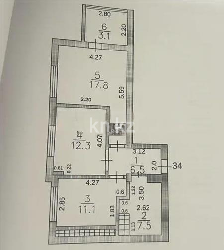 Продажа 2-комнатной квартиры, 60 м² - Продажа квартир в Караганде - страница 9 фото 4 из 4