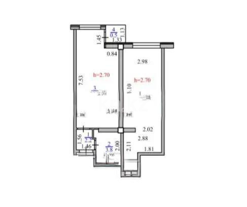 Продажа 2-комнатной квартиры, 53.7 м², ул. Ауэзова, дом  2/8 - Продажа жилой и коммерческой недвижимости в Алматы фото 3 из 3