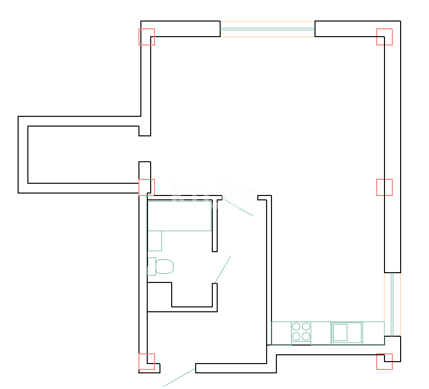 Продажа 1-комнатной квартиры, 50 м² - Продажа однокомнатных квартир в кирпичном доме в Казахстане фото 8 из 8