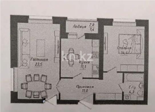 Продажа 2-комнатной квартиры, 65.7 м² - Продажа  двухкомнатных квартир в новостройках Астаны - страница 5 фото 1 из 1