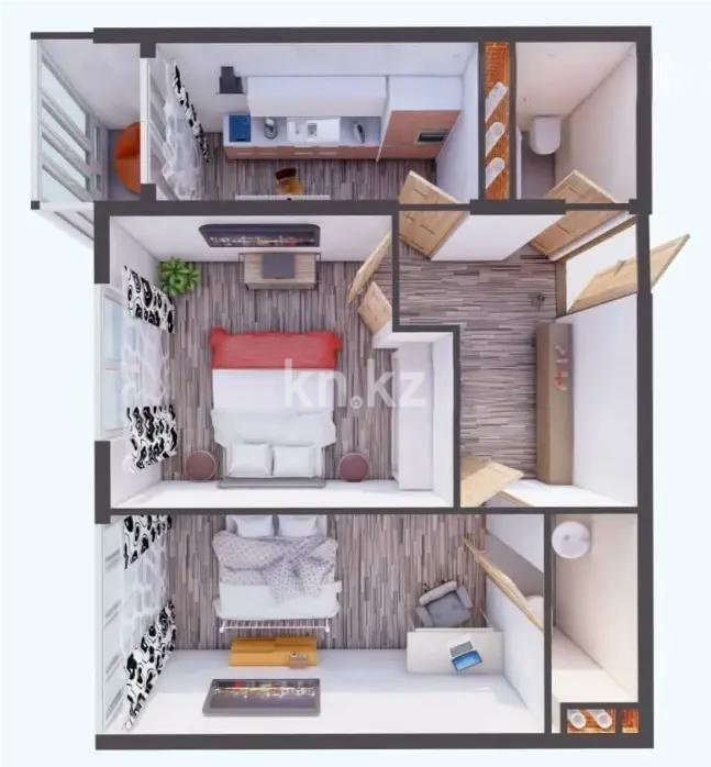 Продажа 2-комнатной квартиры, 60 м² - Продажа квартир в Карасайском р-не Алматы фото 6 из 6
