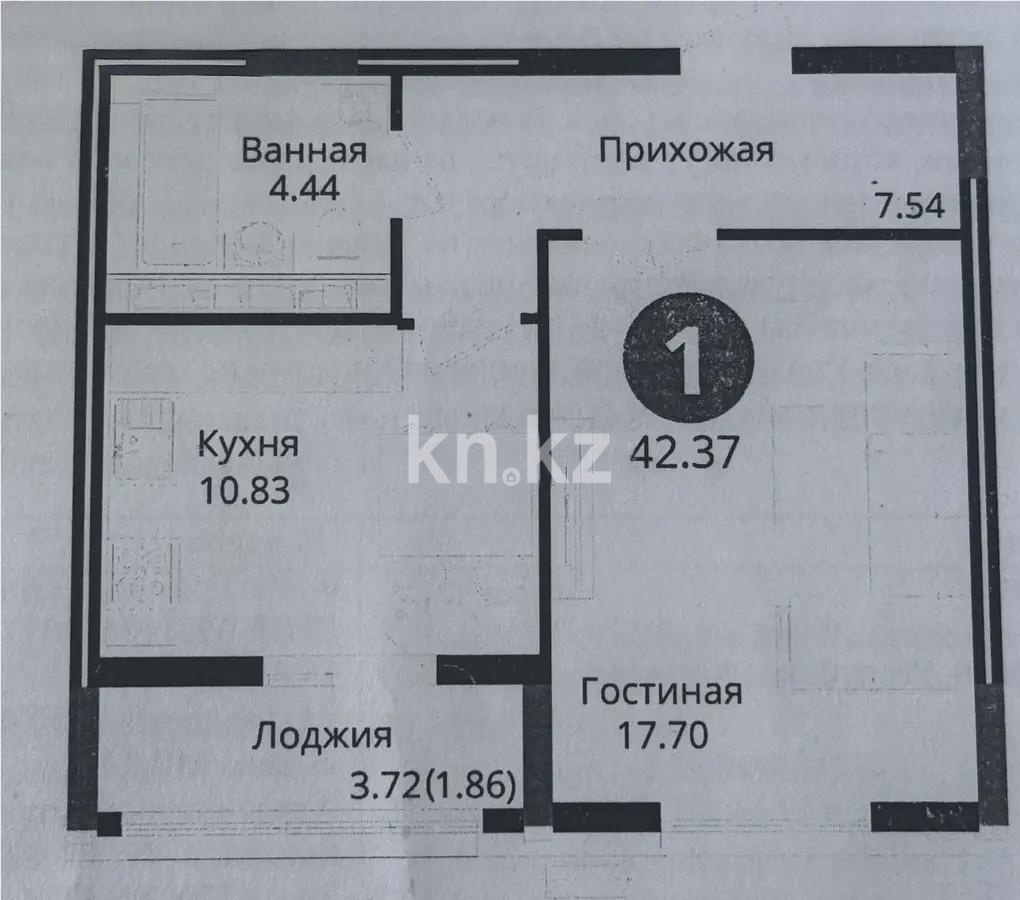 Продажа 1-комнатной квартиры, 42 м² - Аренда квартир помесячно в Актау фото 1 из 1