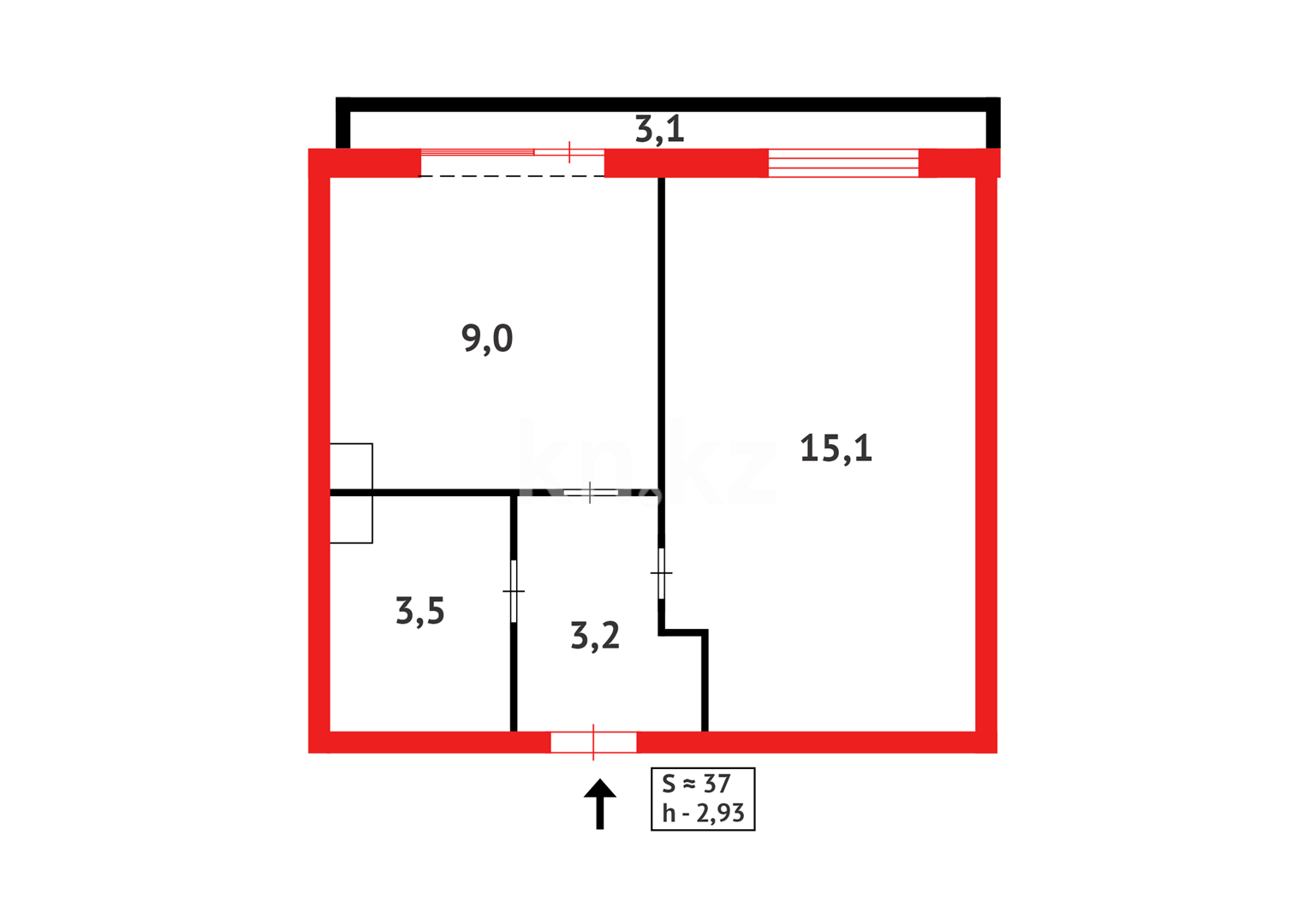 Продажа 1-комнатной квартиры, 37 м² в Астане - фото 8