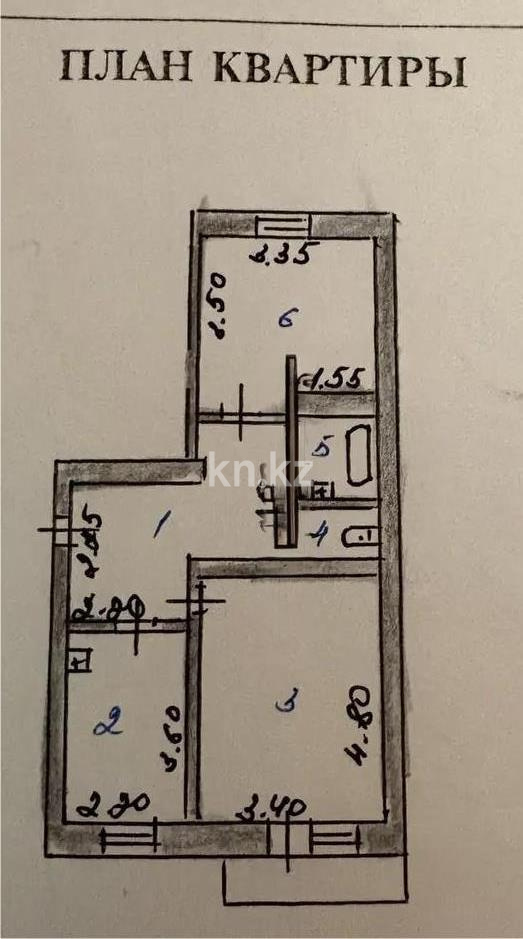 Продажа 2-комнатной квартиры, 48.3 м², ул. Петрова, дом  26 в Астане