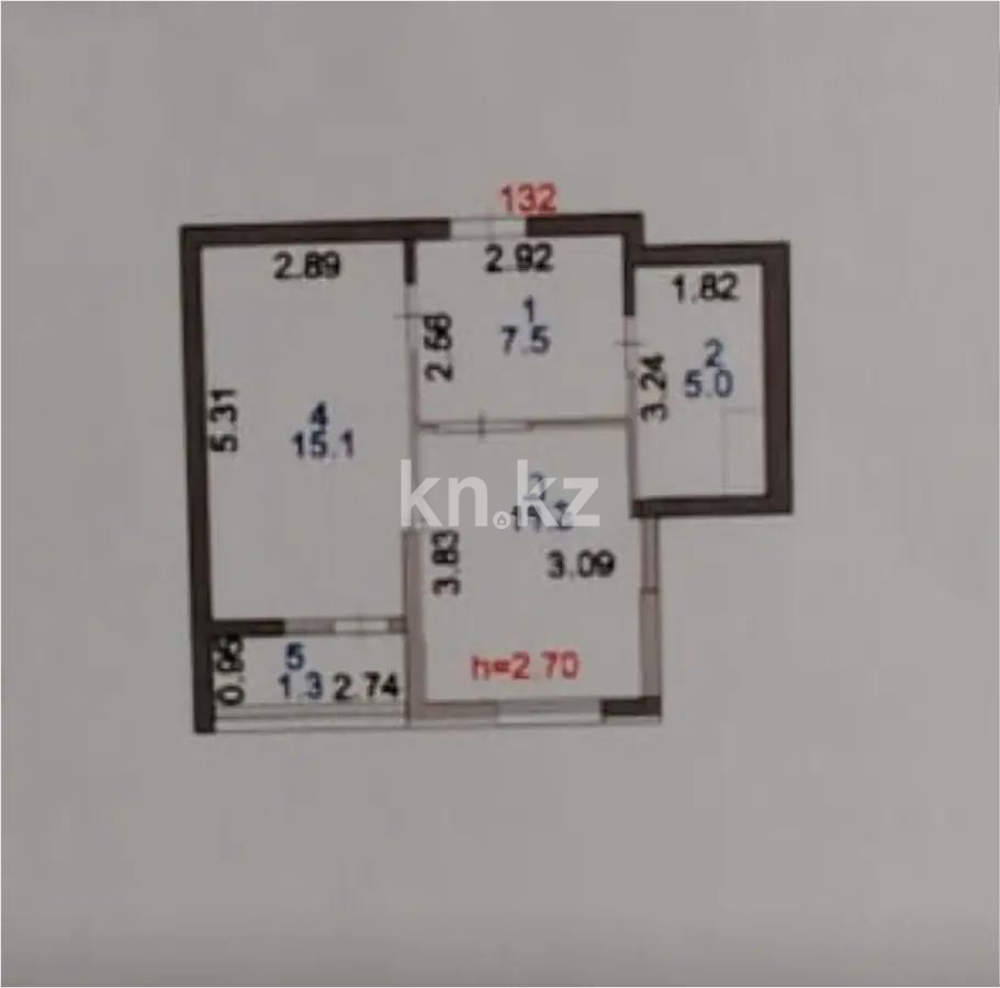 Продажа 1-комнатной квартиры, 40.4 м², ул. Косшыгулулы, дом  15 - Продажа  однокомнатных квартир в Астане без посредников с фото фото 2 из 2